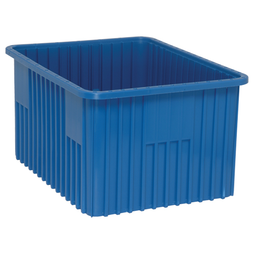 Divider Box&reg; Containers, Plastic, 22.5" W x 17.5" D x 12" H, Blue Sécurité Médic