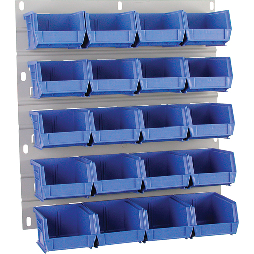 Hanging Panel, 20 Bins, 18" W x 1" D x 19" H Sécurité Médic