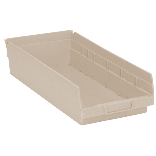 Economy Shelf Bin, 8-3/8" W x 4" H x 17-7/8" D, Ivory Sécurité Médic