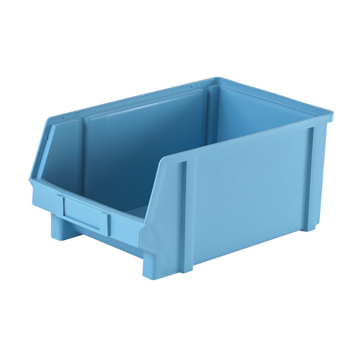 Plastibox&reg; Parts Bin, 8-1/10" W x 6" H x 12-4/5" D, Blue Sécurité Médic