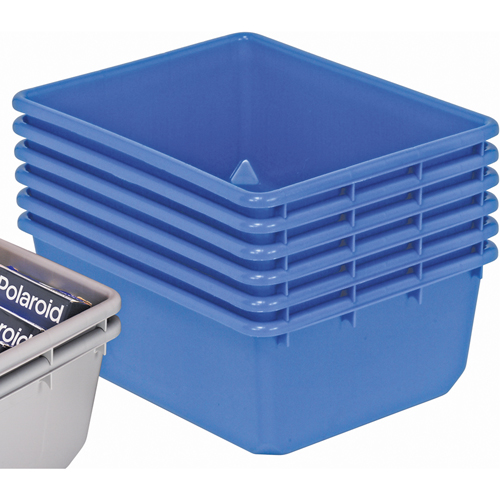 Contenants emboîtables QuanTub, 19" la x 24,5" p x 9,5" h, Bleu Sécurité Médic