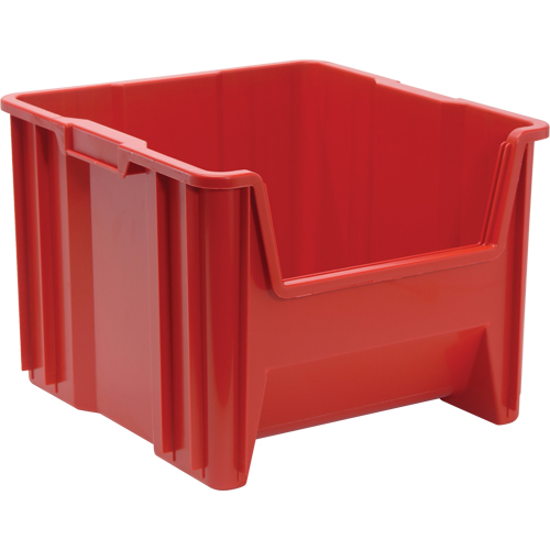 Contenants &agrave; empiler g&eacute;ants, 16,5" la x 17,5" p x 12,5" h, Rouge Sécurité Médic