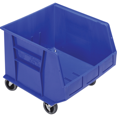 Mobile Bin, 14" H x 16-1/2" W x 18" D, 75 lbs. Capacity, Blue Sécurité Médic