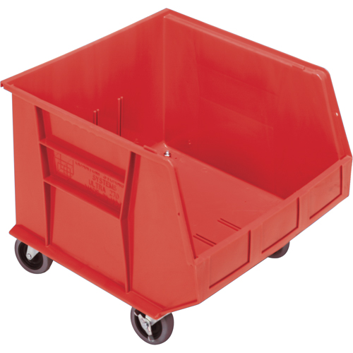 Bac mobile, 14" ha x 16-1/2" la x 18" p, Capacit&eacute; de 75 lb, Rouge Sécurité Médic