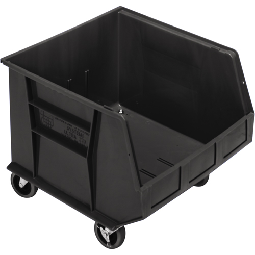 Bac mobile, 14" ha x 16-1/2" la x 18" p, Capacit&eacute; de 75 lb, Noir Sécurité Médic