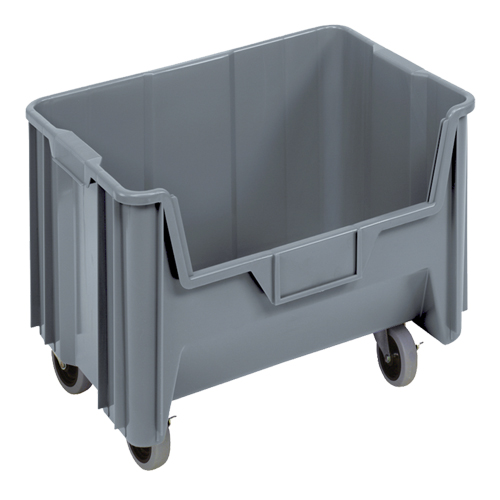 Mobile Giant Stack Container, 12-7/16" H x 19-7/8" W x 15-1/4" D, 250 lbs. Capacity, Grey Sécurité Médic