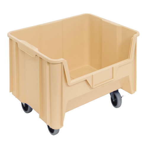 Bac g&eacute;ant mobile empilable, 12-7/16" ha x 19-7/8" la x 15-1/4" p, Capacit&eacute; de 250 lb, Ivoire Sécurité Médic