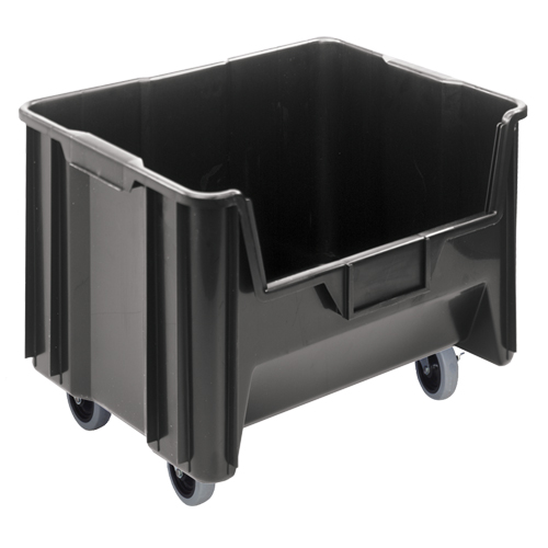 Mobile Giant Stack Container, 12-7/16" H x 19-7/8" W x 15-1/4" D, 250 lbs. Capacity, Black Sécurité Médic