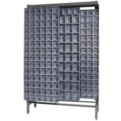 Syst&egrave;me de stockage &agrave; glissi&egrave;re &agrave; bacs basculants autonome, 48" la x 18" p x 77" h, 303 tiroirs Sécurité Médic
