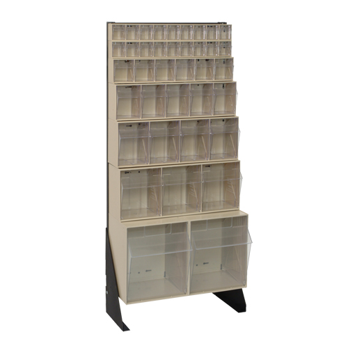Tip-Out Bins Stand, 23-5/8" W x 8" D x 52" H, 38 Drawers Sécurité Médic
