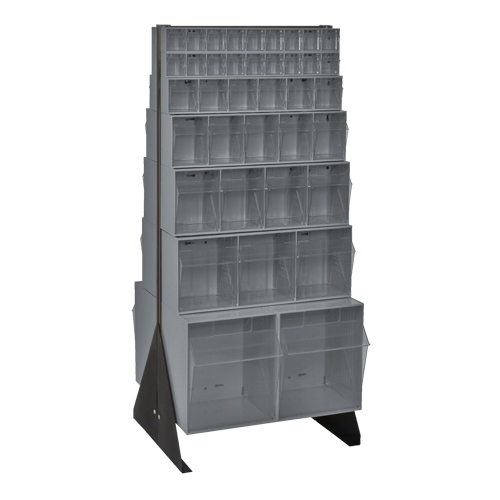 Tip-Out Bins Stand, 23-5/8" W x 16" D x 52" H, 76 Drawers Sécurité Médic