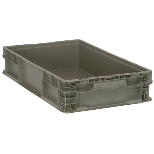 Contenant pliable et empilable, 15" la x 24" p x 5" h, Gris Sécurité Médic
