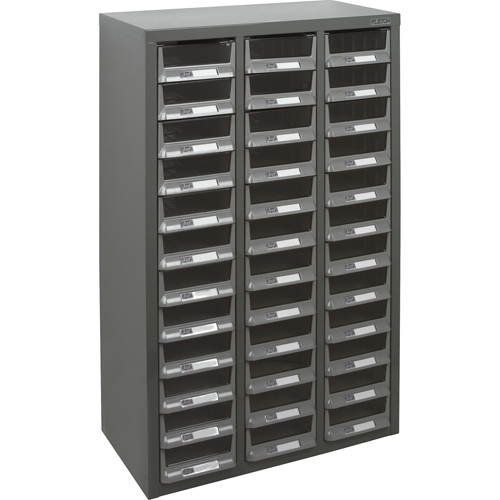 Casiers pour pi&egrave;ces KPC-100 , Acier galvanis&eacute;, 36 tiroirs, 23" x 11-2/5" x 36-9/10", Gris Sécurité Médic