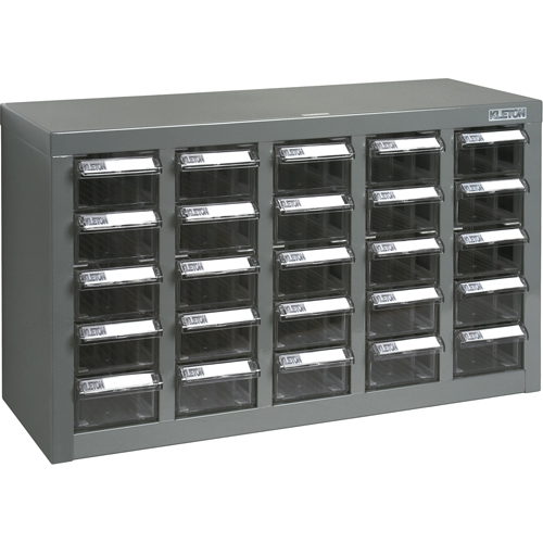 Casiers pour pi&egrave;ces KPC-600, Acier galvanis&eacute;, 25 tiroirs, 23-1/10" x 8-7/10" x 13-4/5", Gris Sécurité Médic