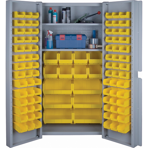 Deep Door Combination Cabinets, 38" W x 24" D x 72" H, Grey Sécurité Médic