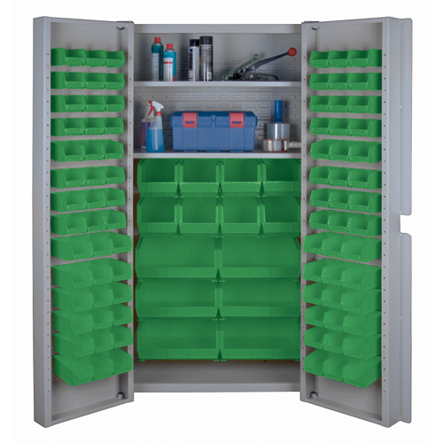 Deep Door Combination Cabinets, 38" W x 24" D x 72" H, Grey Sécurité Médic