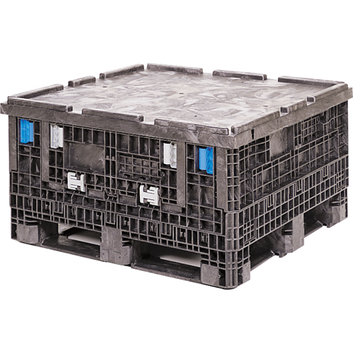 Medium-Duty Collapsible Bulkpak Containers, 30" L x 32" W x 25" H, Black Sécurité Médic