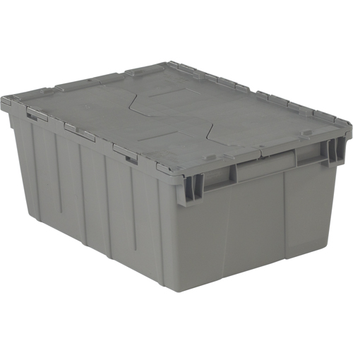 Flipak&reg; Polyethylene Plastic (PE) Distribution Containers, 21.9" x 15.2" x 9.3", Grey Sécurité Médic