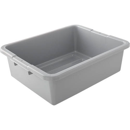 Contenant utilitaire sans compartiments, 7" ha x 21,5" p x 17" lo, Plastique, Gris Sécurité Médic