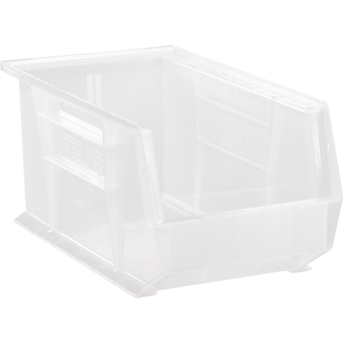 Bac transparent ultra empilable & suspendable, 8-1/4" la, 7" h x 14-3/4" p, Transparent Sécurité Médic