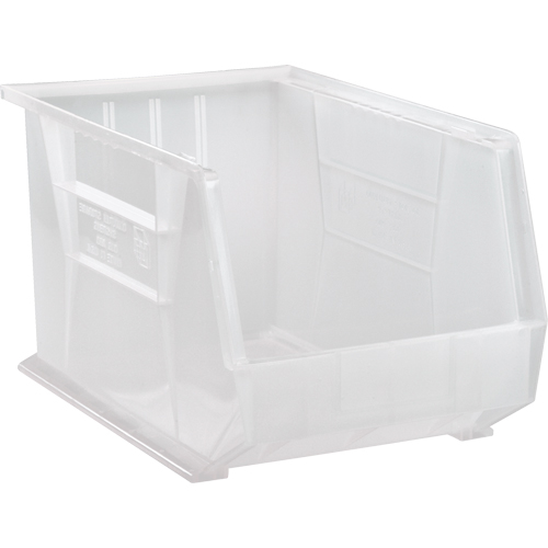 Bac transparent ultra empilable & suspendable, 11" la, 10" h x 18" p, Transparent Sécurité Médic