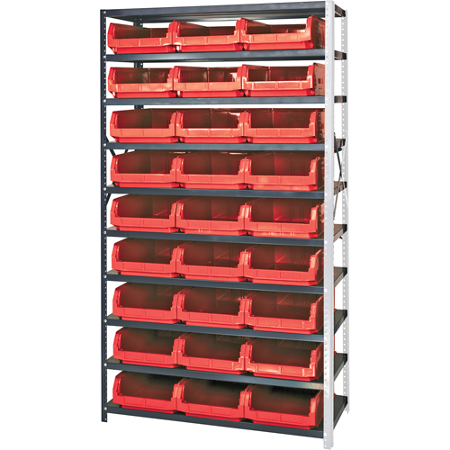 Shelving Unit with Stacking Bins, Steel, Magnum Bin, 650 lbs. Capacity, 42" W x 76" H Sécurité Médic