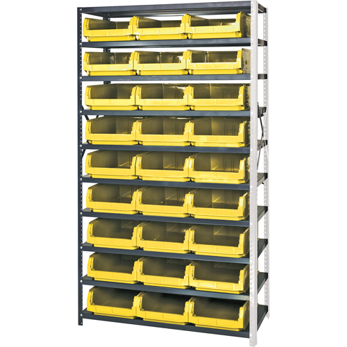 Shelving Unit with Stacking Bins, Steel, Magnum Bin, 650 lbs. Capacity, 42" W x 76" H Sécurité Médic