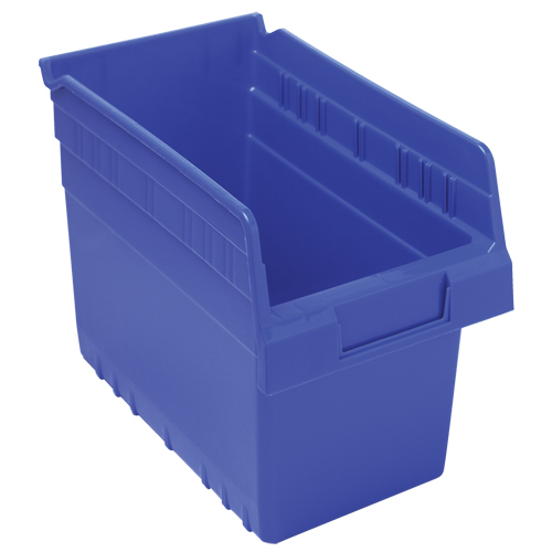 Store-Max Shelf Bins, 6-5/8" W x 8" H x 11-5/8" D, Blue, 44 lbs. Capacity Sécurité Médic