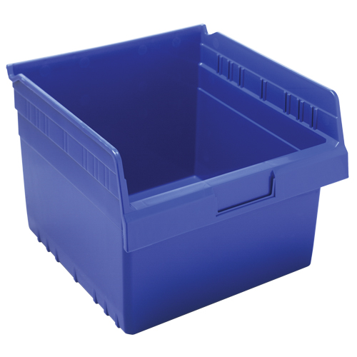 Store-Max Shelf Bins, 11-1/8" W x 8" H x 11-5/8" D, Blue, 44 lbs. Capacity Sécurité Médic