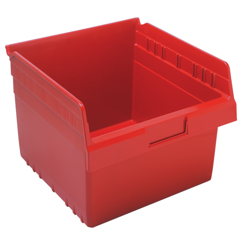 Store-Max Shelf Bins, 11-1/8" W x 8" H x 11-5/8" D, Red, 44 lbs. Capacity Sécurité Médic