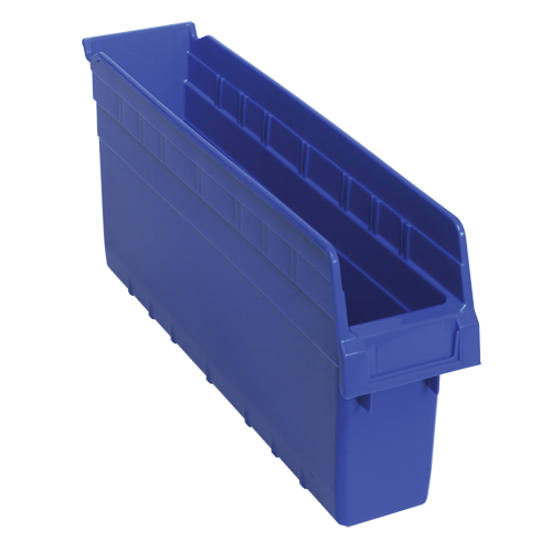 Bacs pour &eacute;tag&egrave;re Store-Max, 4-3/8" la x 8" H x 17-7/8" p, Bleu, Capacit&eacute; 56 lb Sécurité Médic