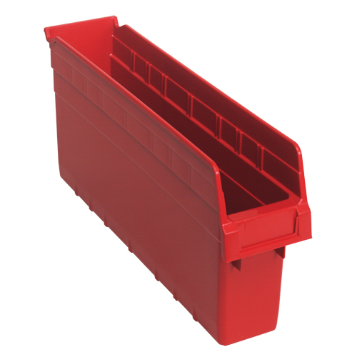 Bacs pour &eacute;tag&egrave;re Store-Max, 4-3/8" la x 8" H x 17-7/8" p, Rouge, Capacit&eacute; 56 lb Sécurité Médic