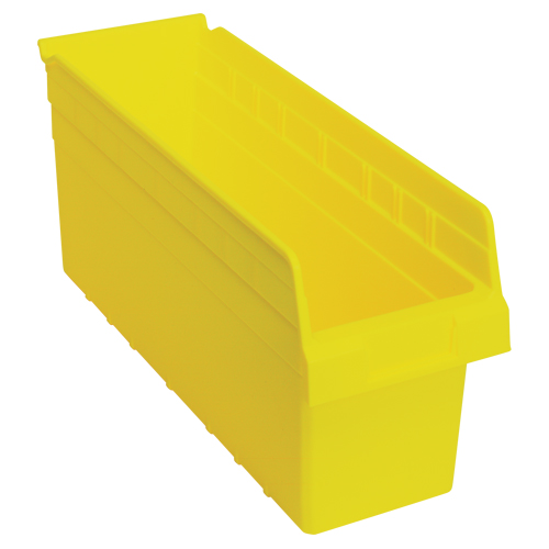 Store-Max Shelf Bins, 6-5/8" W x 8" H x 17-7/8" D, Yellow, 56 lbs. Capacity Sécurité Médic
