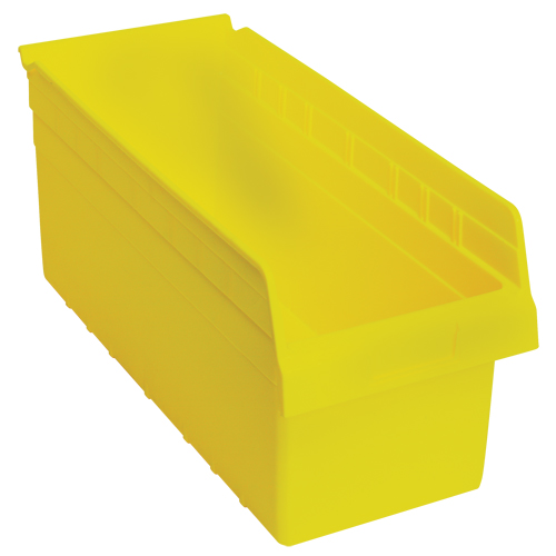 Store-Max Shelf Bins, 8-3/8" W x 8" H x 17-7/8" D, Yellow, 56 lbs. Capacity Sécurité Médic