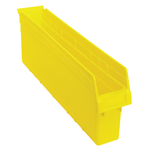 Store-Max Shelf Bins, 4-3/8" W x 8" H x 23-5/8" D, Yellow, 68 lbs. Capacity Sécurité Médic
