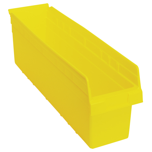 Store-Max Shelf Bins, 6-5/8" W x 8" H x 23-5/8" D, Yellow, 68 lbs. Capacity Sécurité Médic