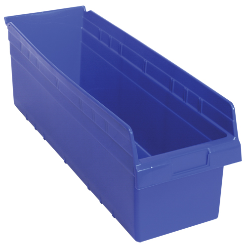 Bacs pour &eacute;tag&egrave;re Store-Max, 8-3/8" la x 8" H x 23-5/8" p, Bleu, Capacit&eacute; 68 lb Sécurité Médic