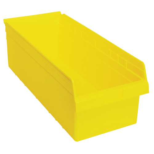 Store-Max Shelf Bins, 11-1/8" W x 8" H x 23-5/8" D, Yellow, 68 lbs. Capacity Sécurité Médic