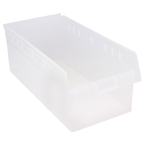 Bacs pour &eacute;tag&egrave;re Store-Max, 11-1/8" la x 8" H x 23-5/8" p, Transparent, Capacit&eacute; 68 lb Sécurité Médic