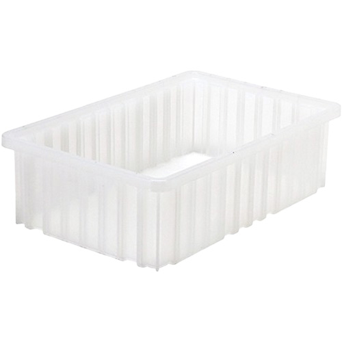 Contenant Divider Box, Plastique, 16,5" la x 10,875" p x 5" h, Gris Sécurité Médic