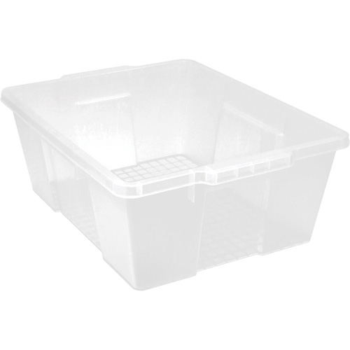 Contenant avec loquets en plastique,  la x 21" p x 7,75" h, Transparent Sécurité Médic