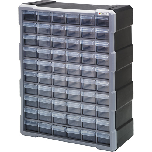 Armoire &agrave; tiroir, Plastique, 60 tiroirs, 15" x 6-1/4" x 18-3/4", Noir Sécurité Médic