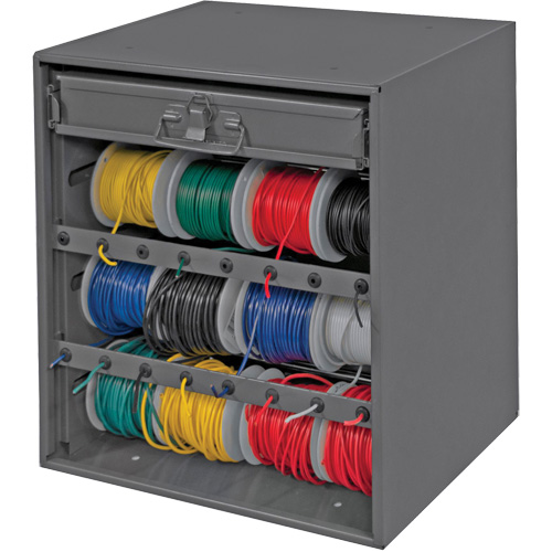 Wire and Terminal Storage Cabinet, Steel, 1 Drawers, 15-9/16" x 11-7/8" x 16-3/8", Grey Sécurité Médic