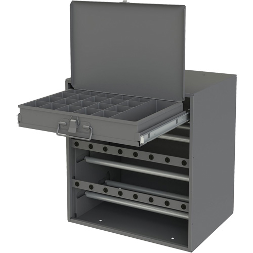 Wire and Terminal Storage Cabinet, Steel, 1 Drawers, 15-9/16" x 11-7/8" x 16-3/8", Grey Sécurité Médic