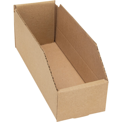 Deep Corrugated Parts Bins, 3-3/4" W x 11-1/4" D x 4-1/2" H, Beige Sécurité Médic