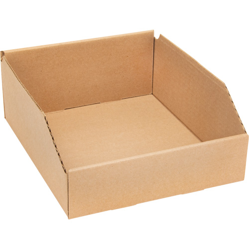 Deep Corrugated Parts Bins, 11-3/4" W x 11-1/4" D x 4-1/2" H, Beige Sécurité Médic