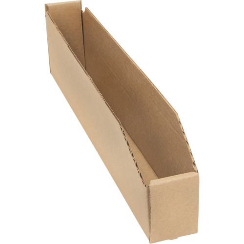 Deep Corrugated Parts Bins, 2-7/8" W x 17-1/4" D x 4-1/2" H, Beige Sécurité Médic