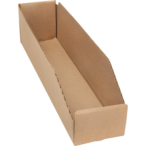 Boîtes profondes en carton ondul&eacute;, 3-3/4" la x 17-1/4" p x 4-1/2" h, Beige Sécurité Médic