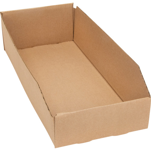 Deep Corrugated Parts Bins, 7-3/4" W x 17-1/4" D x 4-1/2" H, Beige Sécurité Médic