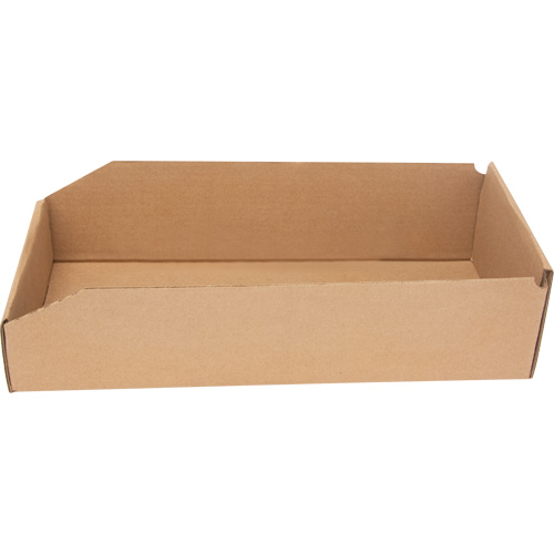 Deep Corrugated Parts Bins, 7-3/4" W x 17-1/4" D x 4-1/2" H, Beige Sécurité Médic